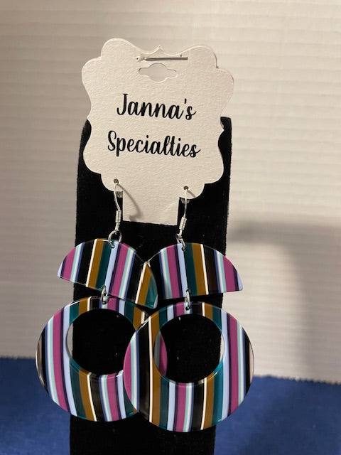 Purple multi color stripe