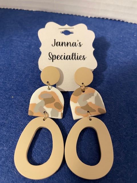 Tan Earrings