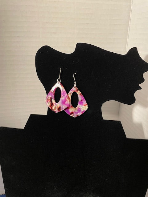 Pink Acetate Earrings
