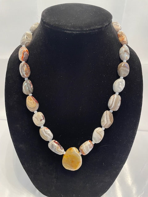 Crazy Lace Agate Necklace