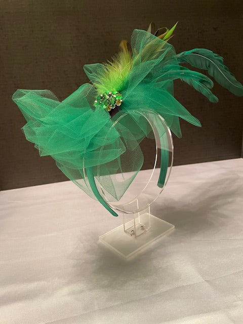 Green Feather Fascinator