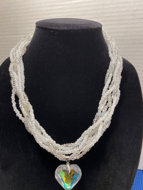 White and Silver Multi Strands