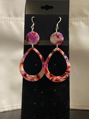 Pink Acetate Earrings